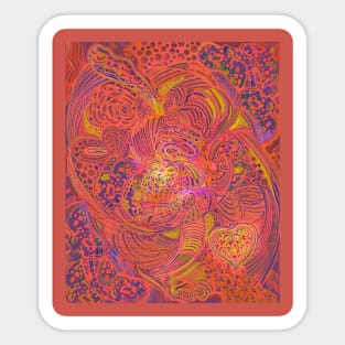 Abstract love v 6 Sticker